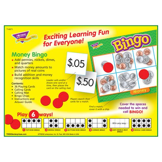 TREND Money Bingo Game